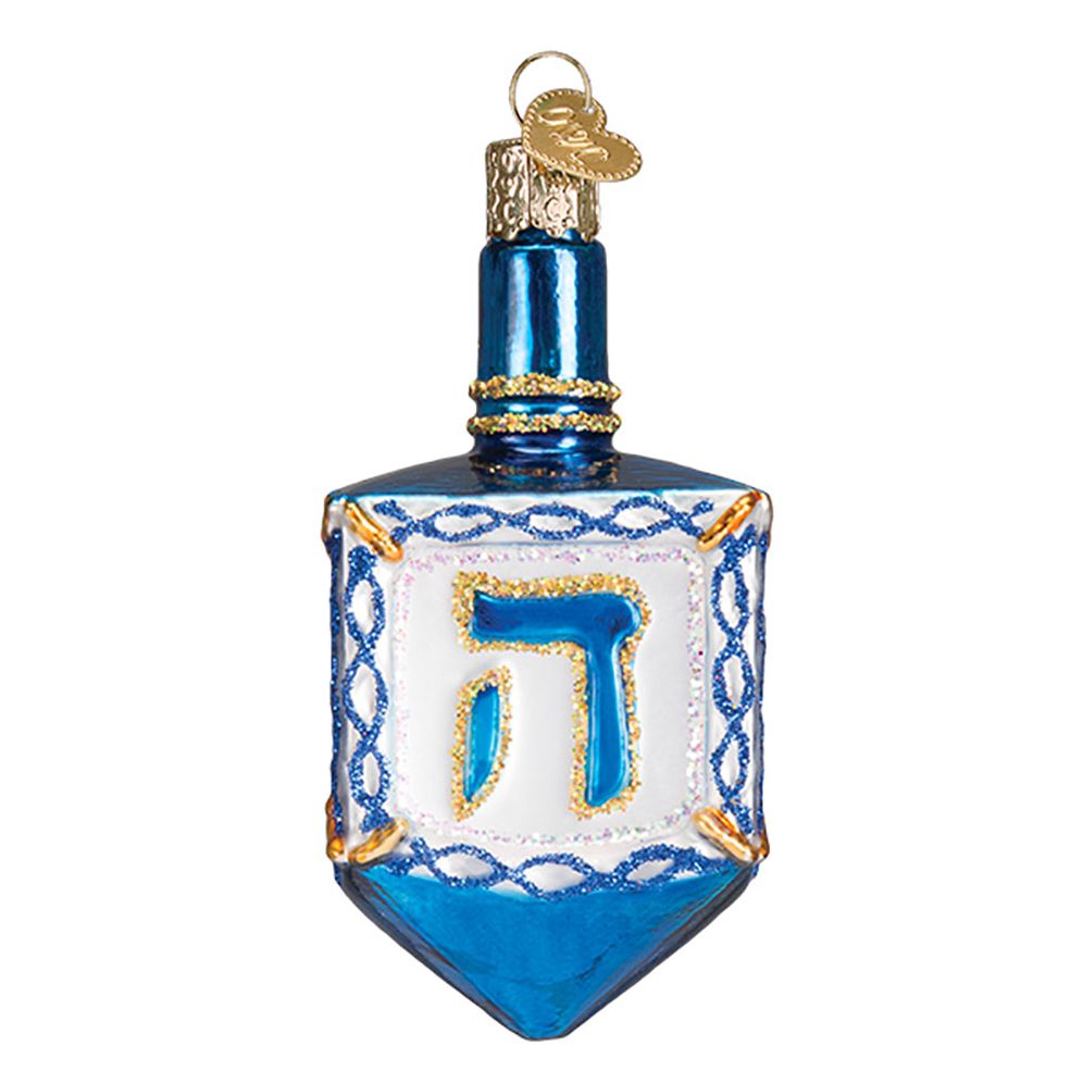 Dreidel Glass Ornament