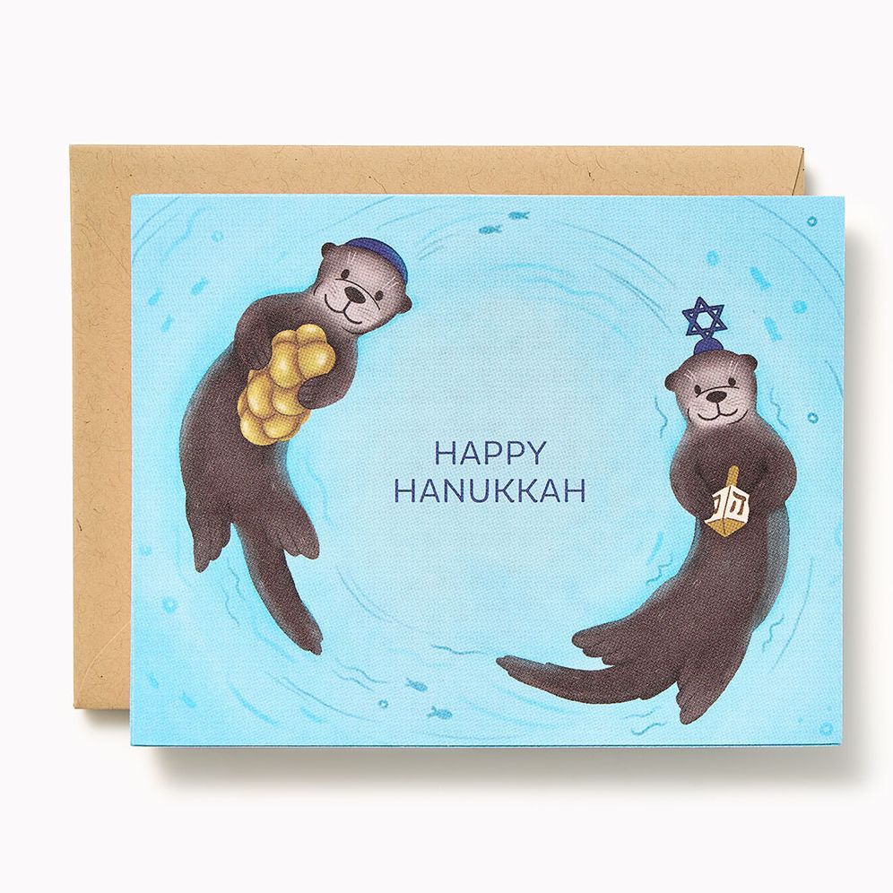 Hanukkah Otters Boxed Set of 10