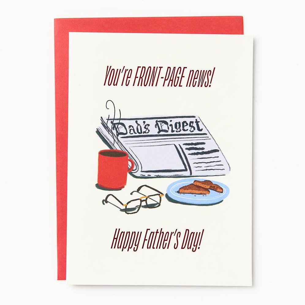 Front Page News Father's Day Card