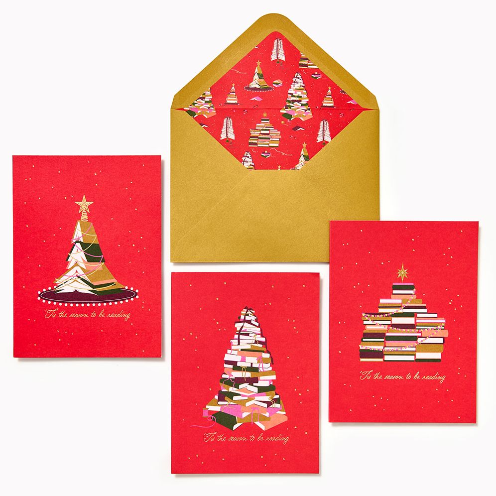 Book Trees Holiday Card Set