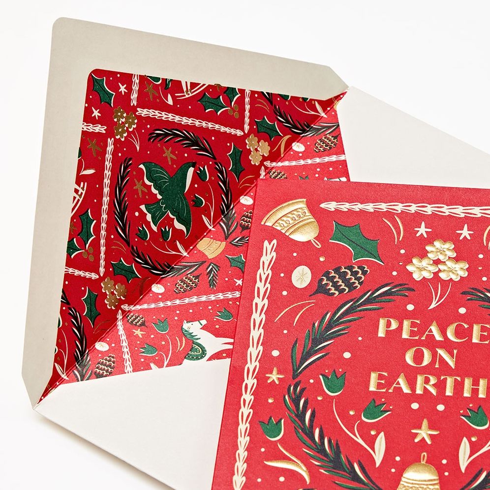 Christmas Peace Folk Art Stationery Set