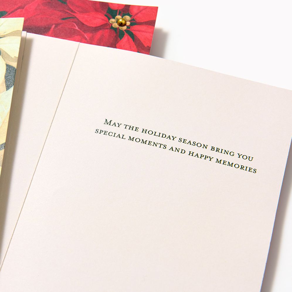 Christmas Poinsettia Stationery Set