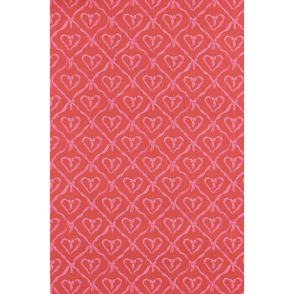 Ribbon Hearts Flat Wrap