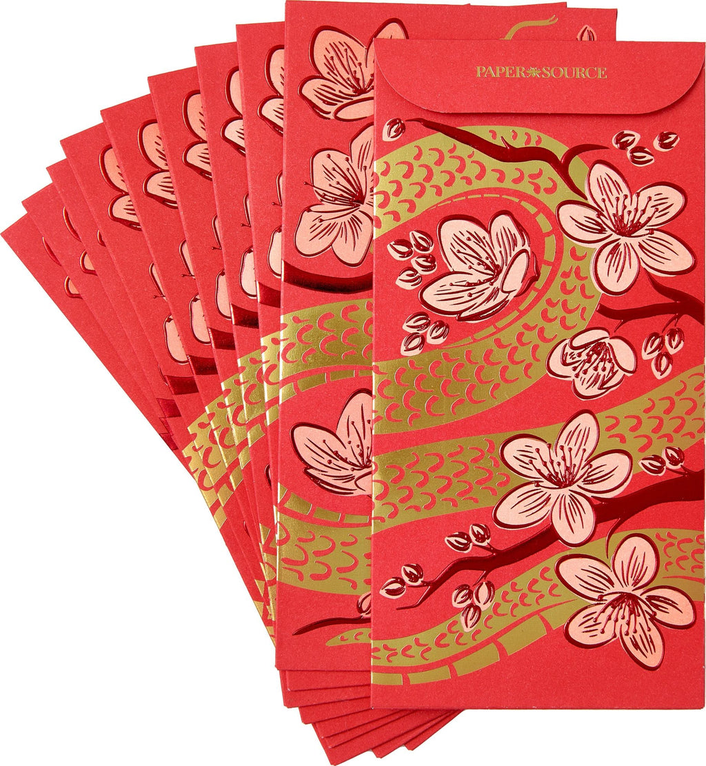 LNY OFF/FOIL 3.5x7 Year of the Snake Envelope S/10