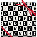 Checker Birthday Continuous Roll Wrap