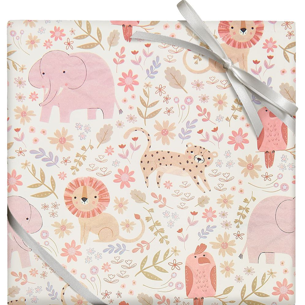 Soft Jungle Baby Continuous Roll Wrap