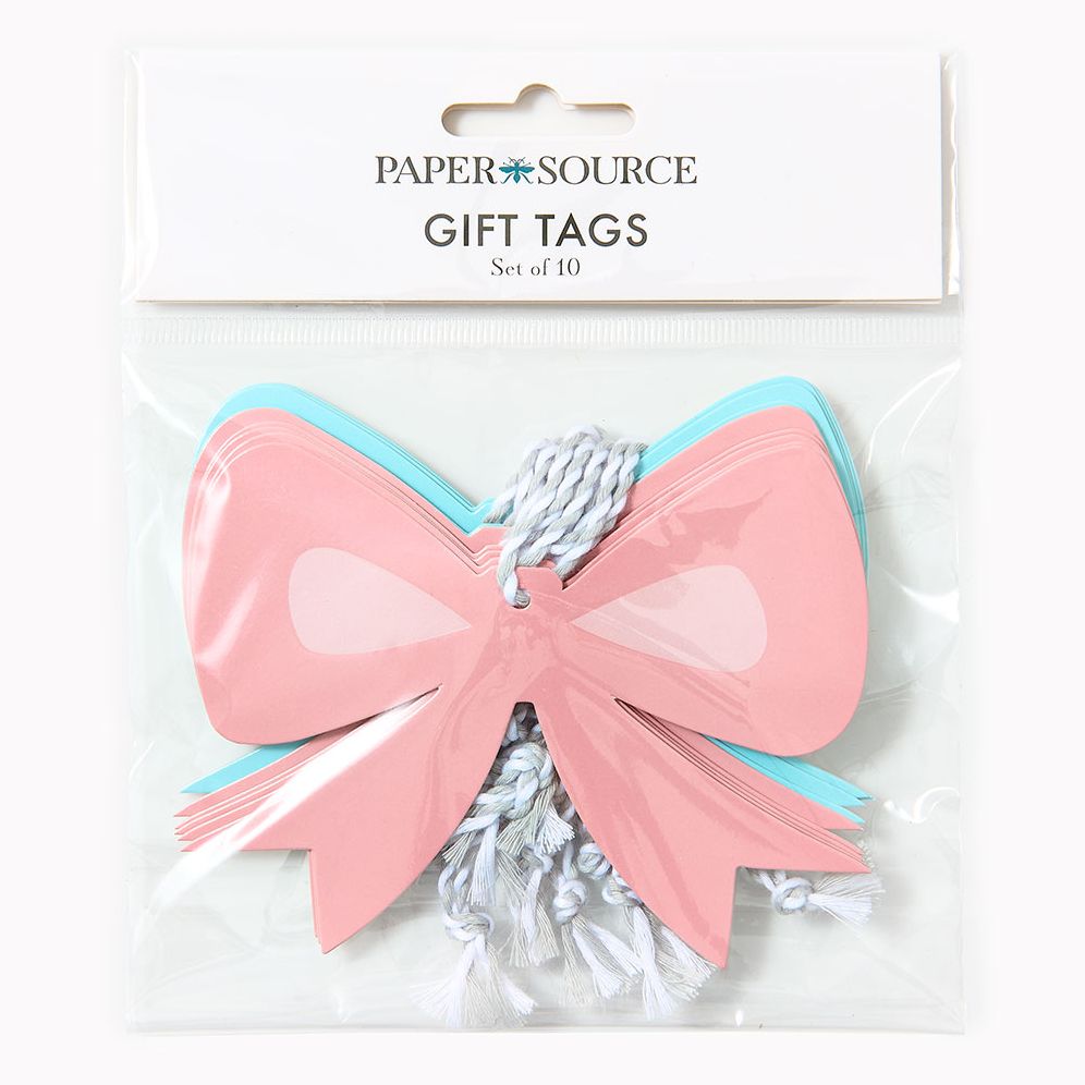 Blush and Blue Bow Gift Tags