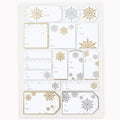 Silver/Gold Snowflakes Adhesive Labels
