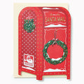 Sending Wishes Die Cut Mailbox Holiday Greeting Card