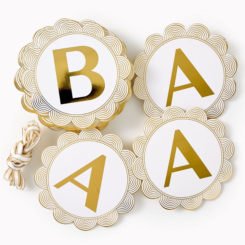 Gold Scalloped Alphabet Banner