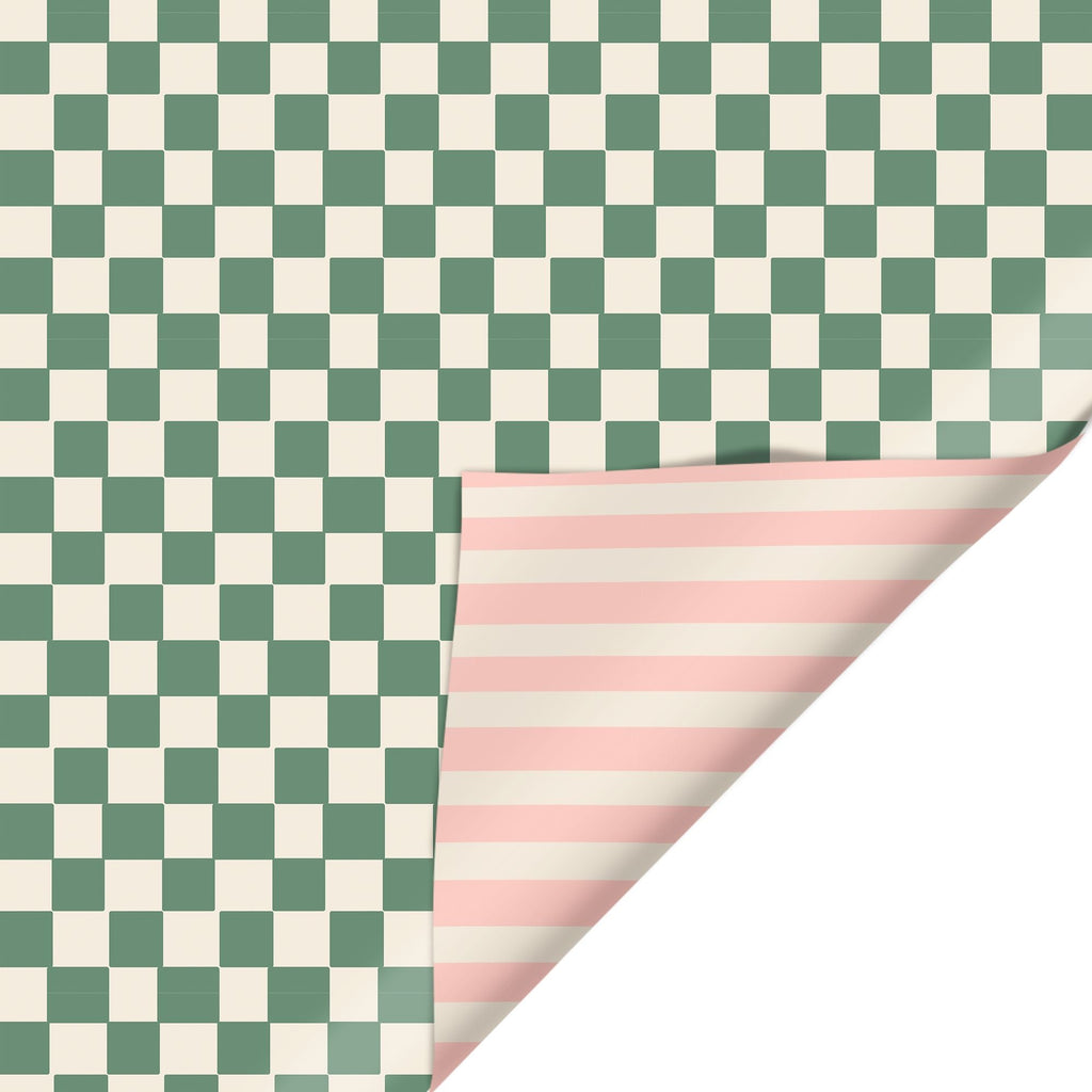 Checker Stripe Reversible Roll Wrap