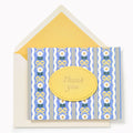 Floral Bow Embellished Thank You Card