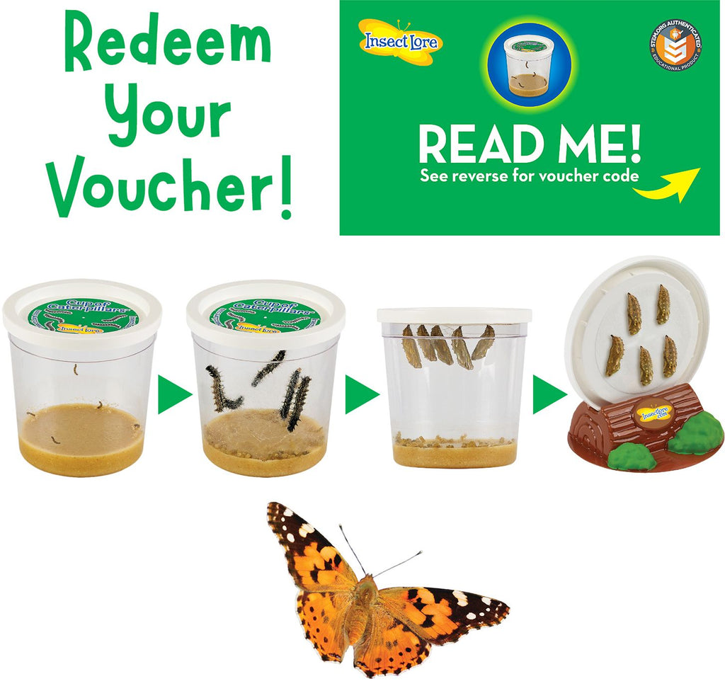 Insect Lore Butterfly Farm Growing Kit with Prepaid Voucher