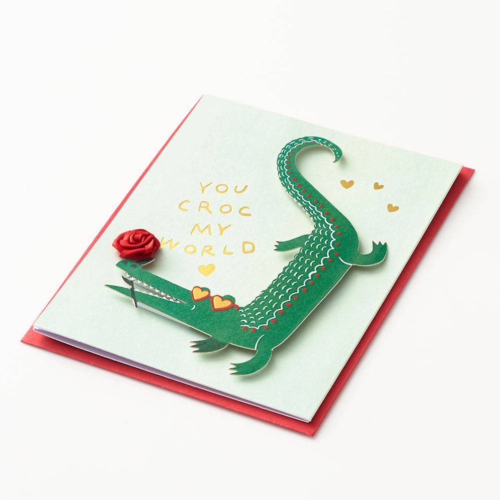 You Croc My World Valentine Card