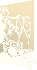 Laser Cut Champagne Toast Congratulations Card