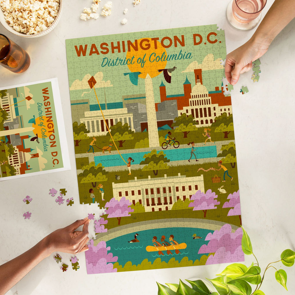 Washington DC Geometric Activities 1000 Piece Puzzle