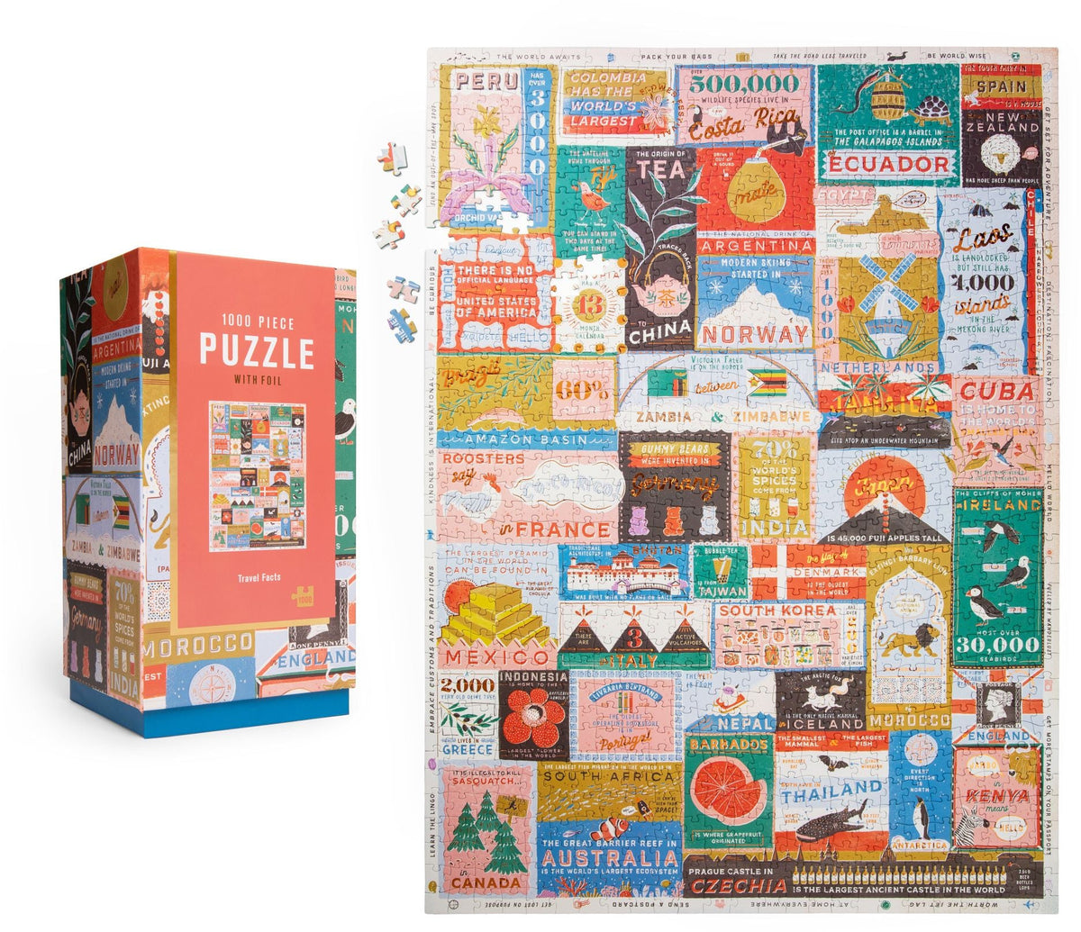 Travel Facts 1000 Piece Puzzle