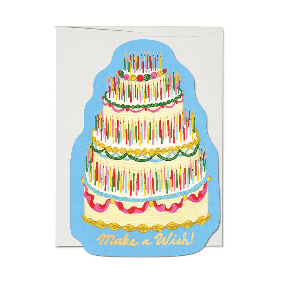 Make a Wish Diecut Cake Birthday Card