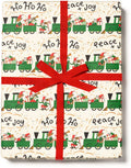Elf Train Holiday Flat Wrap