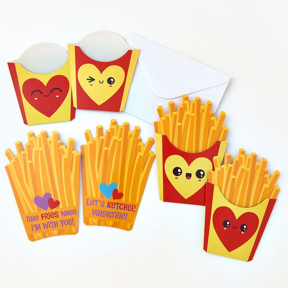 Boxed Valentine Cards - French Fries