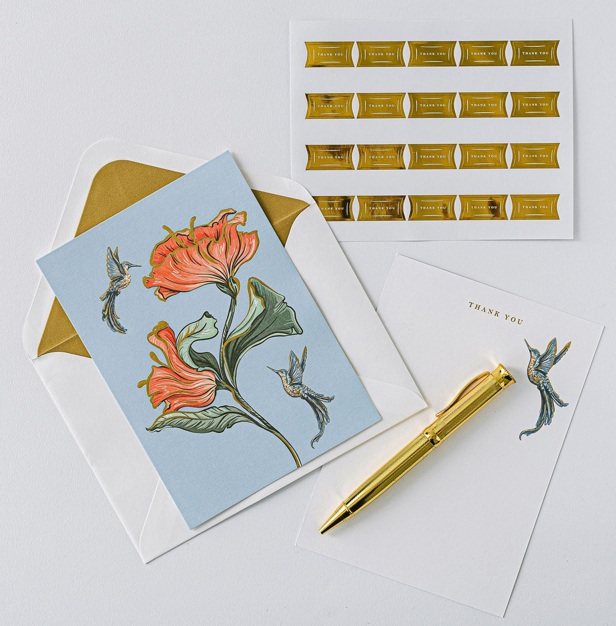 Hummingbird Luxury Thank You Card Set
