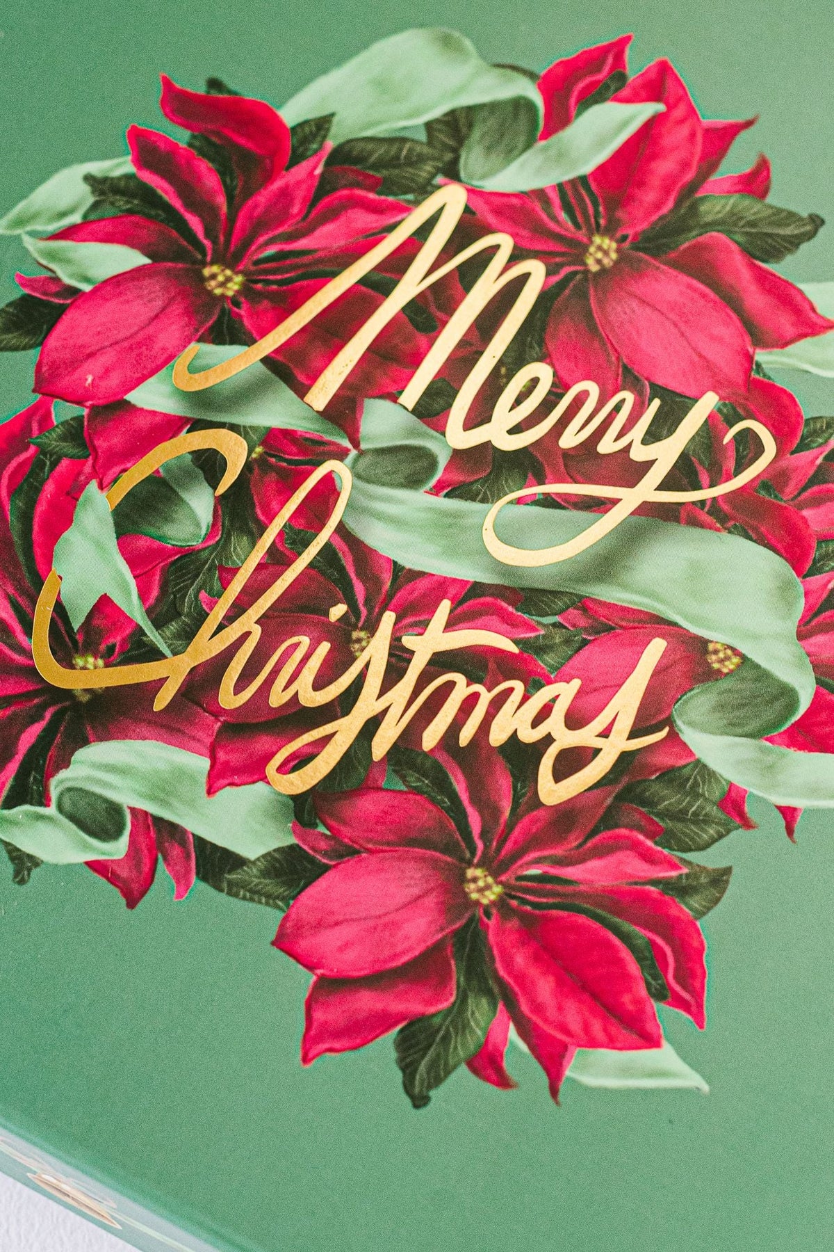 Christmas Poinsettias Luxury Holiday Card Set