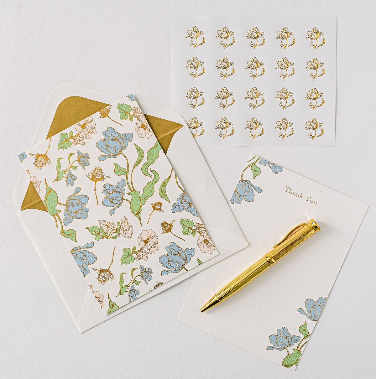 Les Fleurs Parisiennes Luxury Thank You Card Set