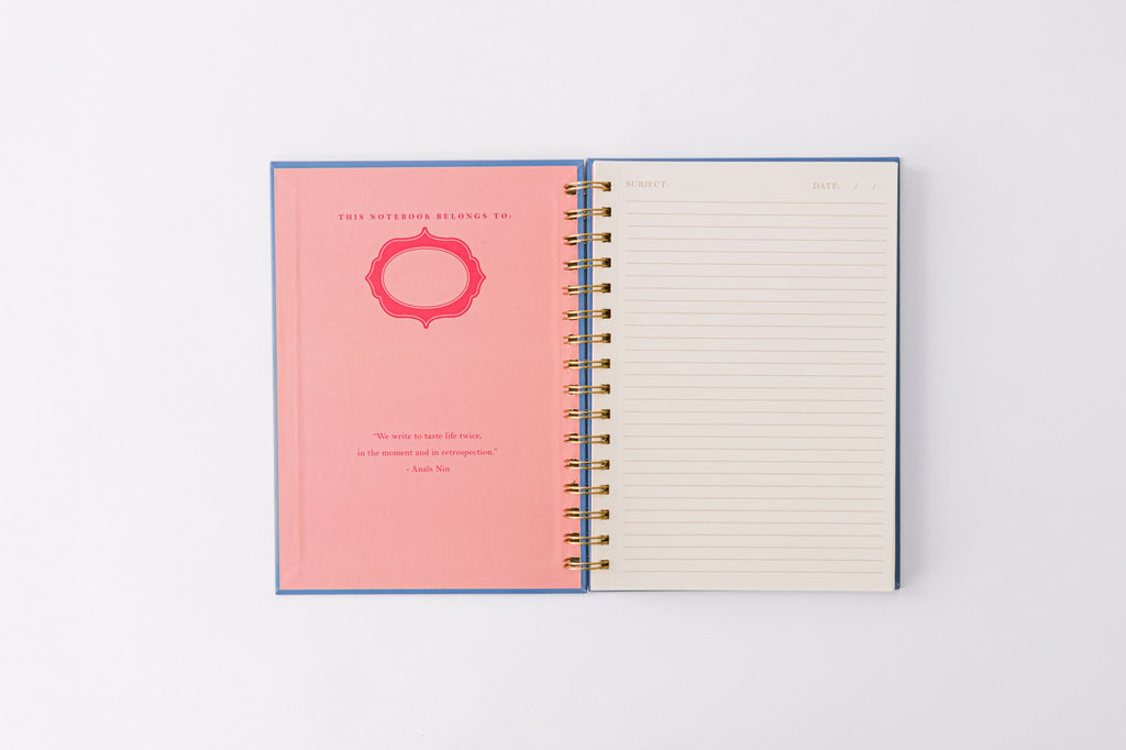 Stamp Pattern Writer's Spiral Notebook