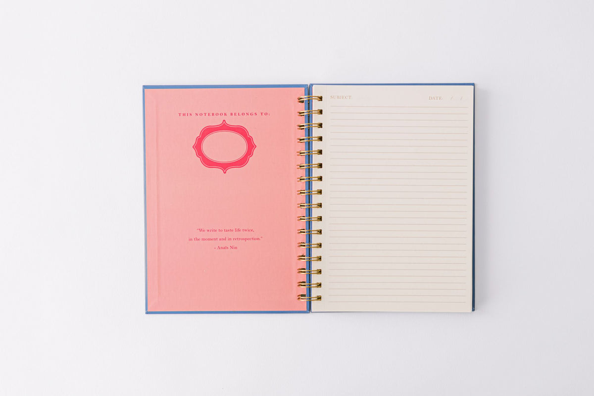 Stamp Pattern Writer's Spiral Notebook