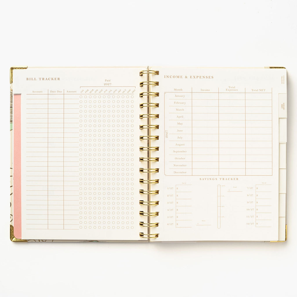 2027 Bookstack Tea Cup 12-Month Weekly Medium Spiral Planner