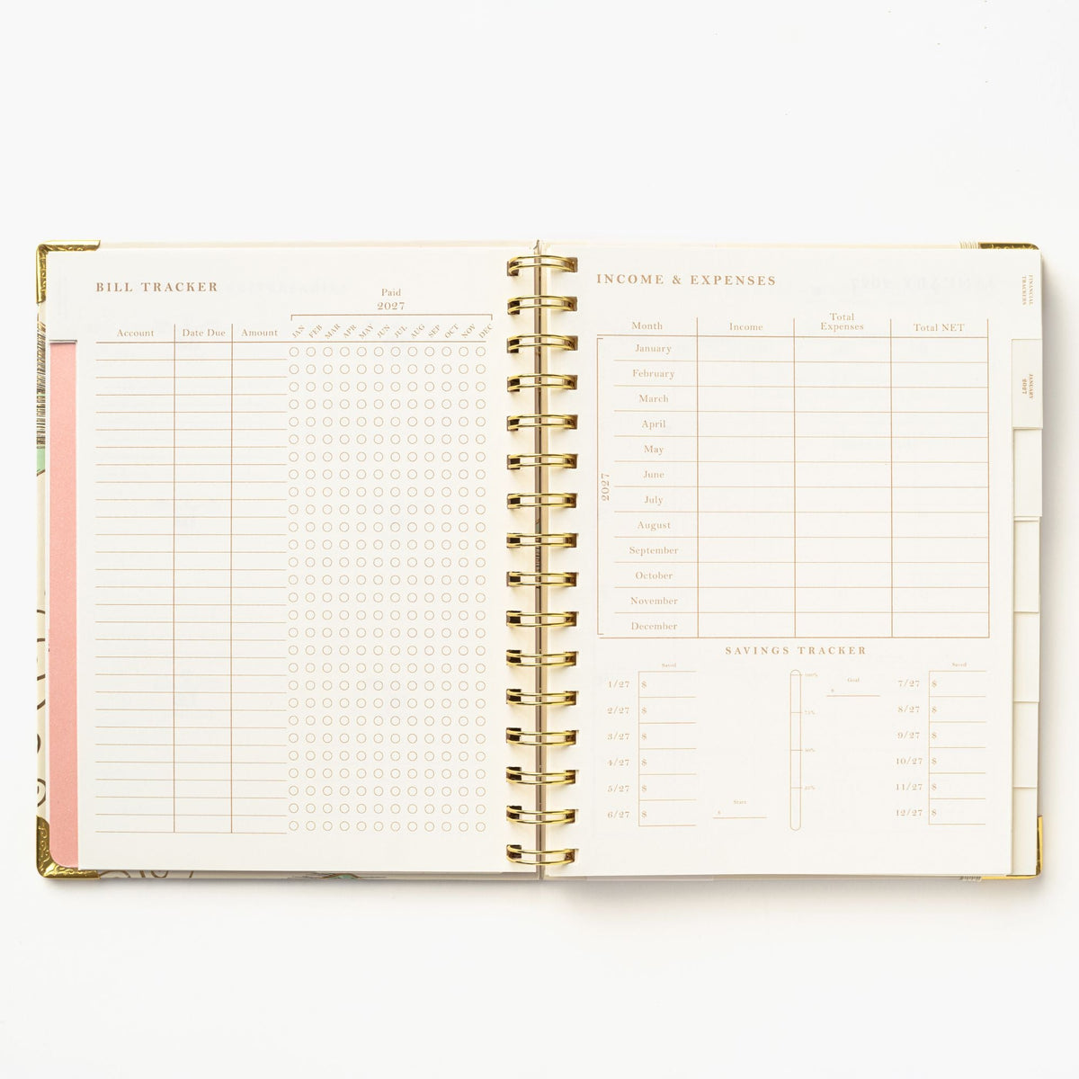 2027 Bookstack Tea Cup 12-Month Weekly Medium Spiral Planner