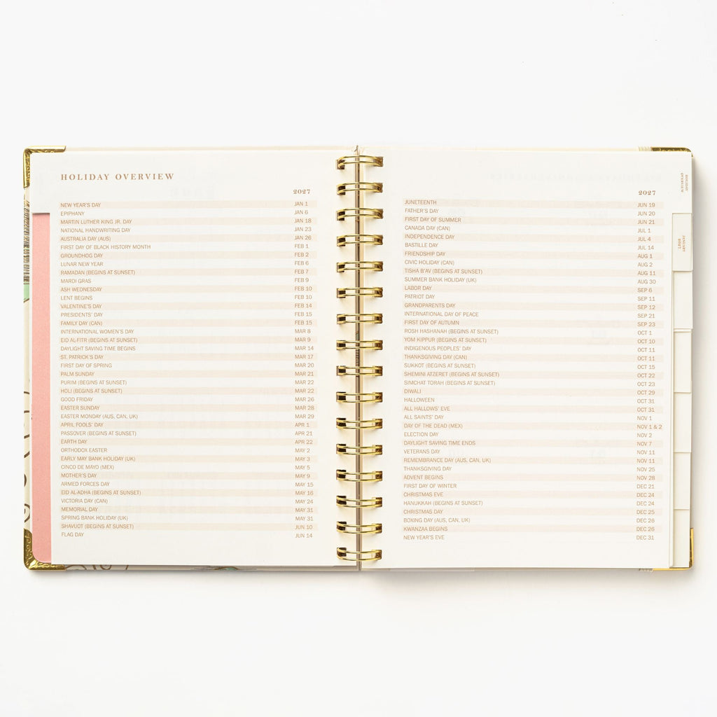 2027 Bookstack Tea Cup 12-Month Weekly Medium Spiral Planner