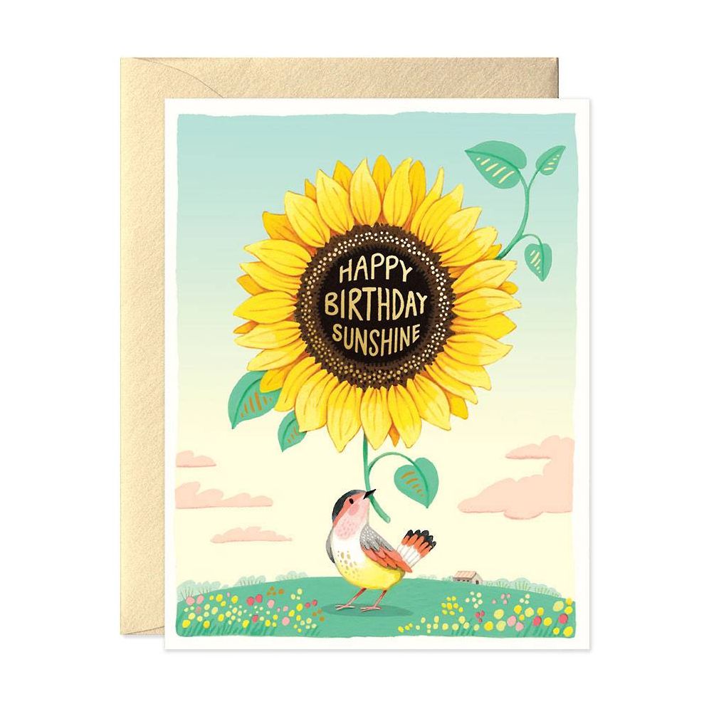 Sunshine Sunflower Birthday Card