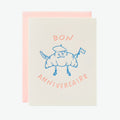 Bon Anniversaire Croissant Birthday Card