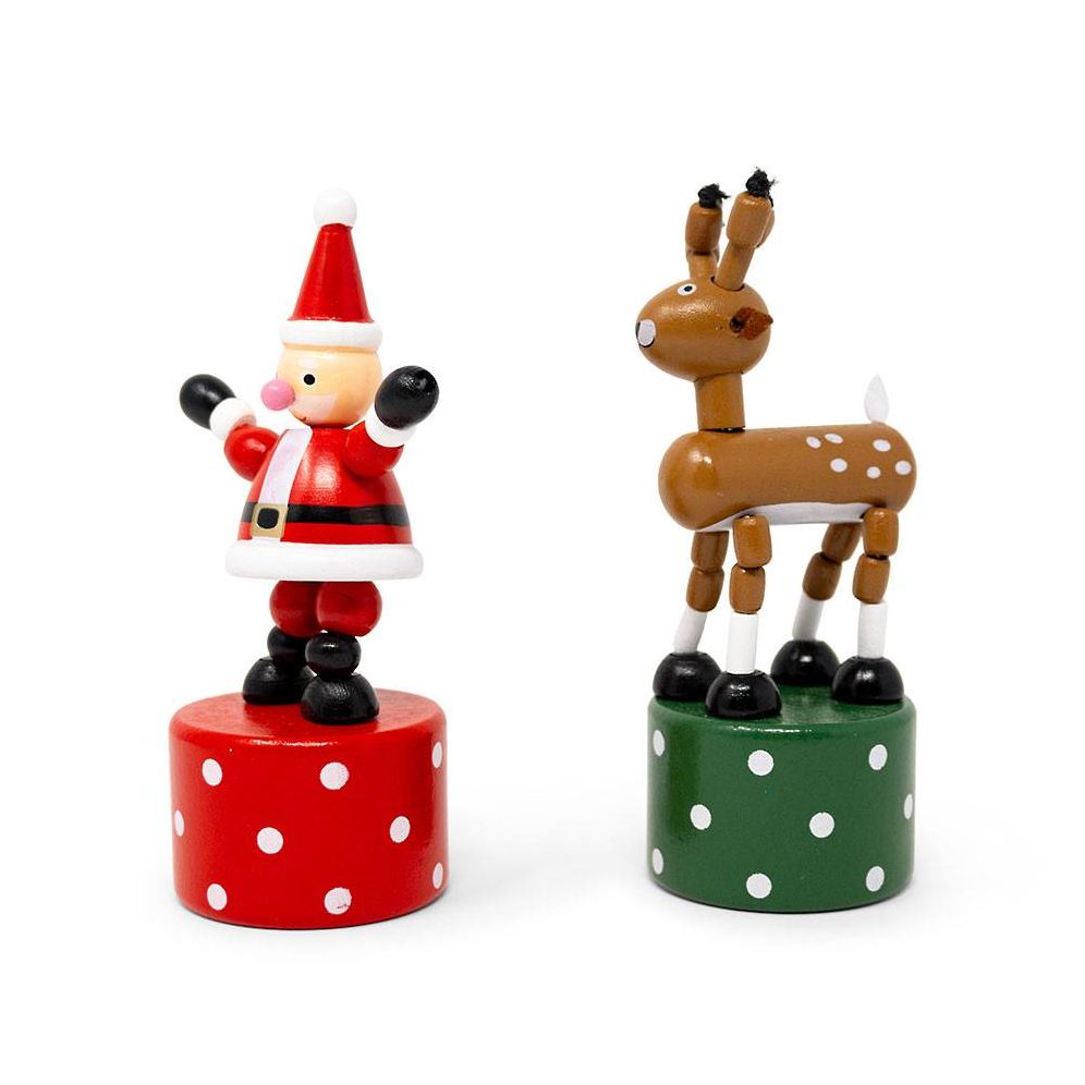 Santa & Reindeer Push Puppets