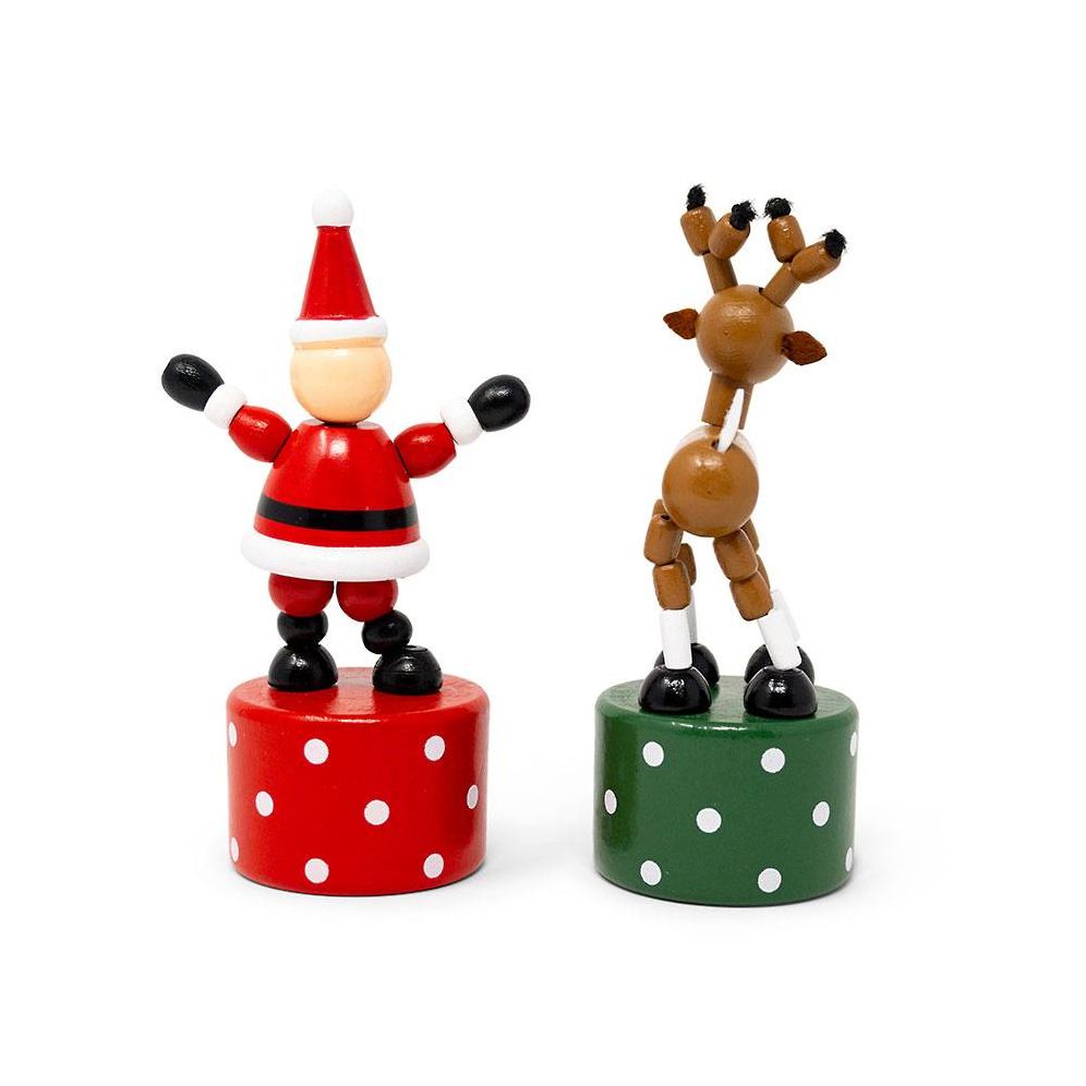 Santa & Reindeer Push Puppets