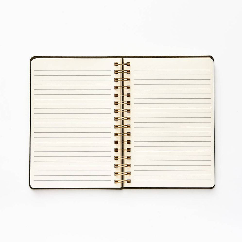 Olive Book Cloth Spiral Journal
