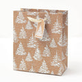White Glitter Trees Medium Gift Bag