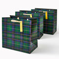 Holiday Plaid Large Green Gift Bag Set