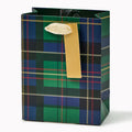 Green Holiday Plaid Small Gift Bag