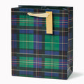Green Holiday Plaid Medium Gift Bag
