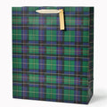 Green Holiday Plaid Extra Large Gift Bag