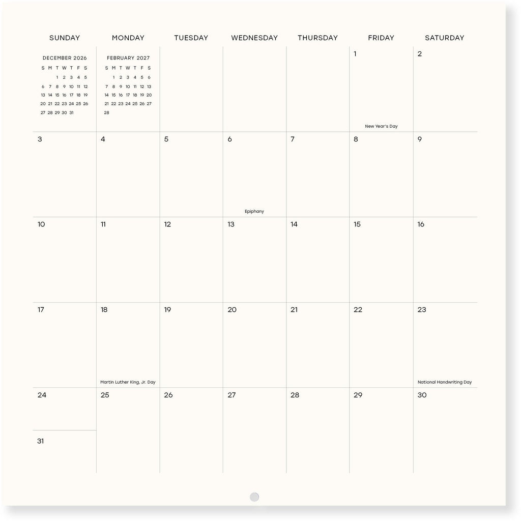 2027 Vintage Floral Wall Calendar - Exclusive