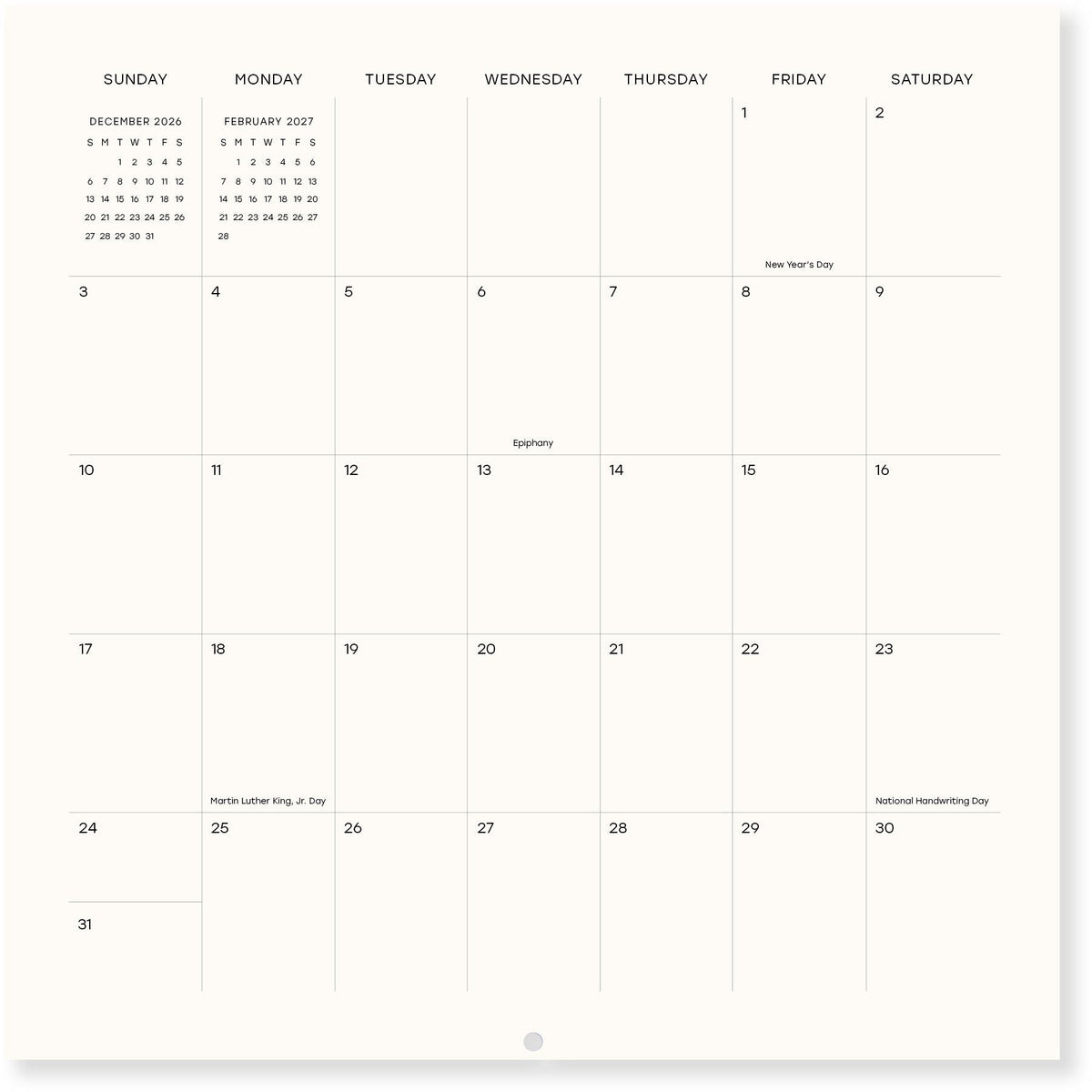 2027 Vintage Floral Wall Calendar - Exclusive