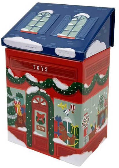 Holiday Toy Shop Tin Candle