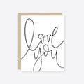 Cursive Love Card