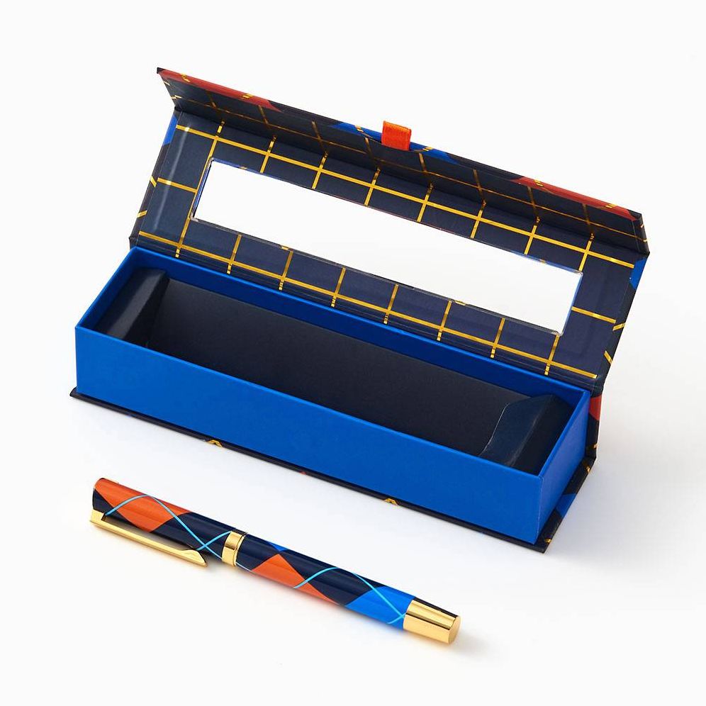 Plaid Boxed Ball Point Pen
