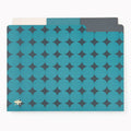 Teal Diamond Paper Wasp File Folders S/6