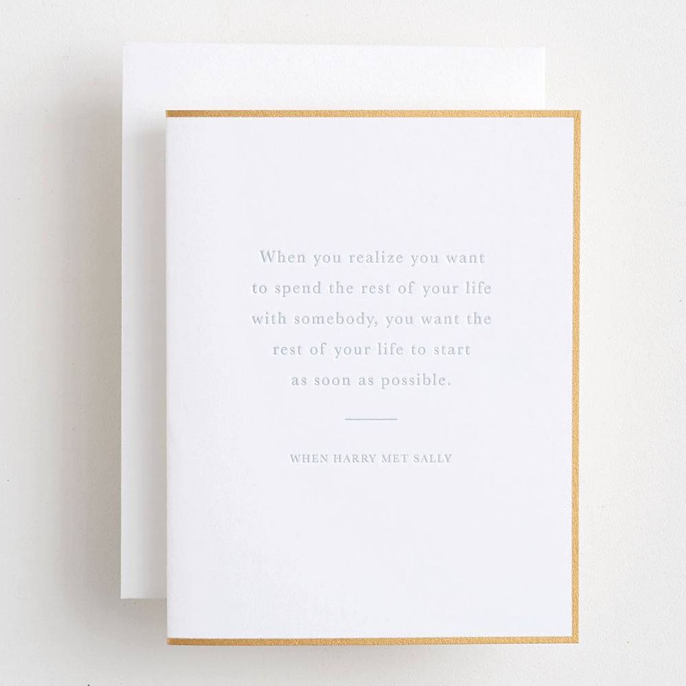 Rest of Your Life Wedding Card