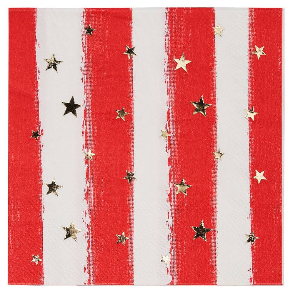 Patriotic Confetti Cocktail Napkins